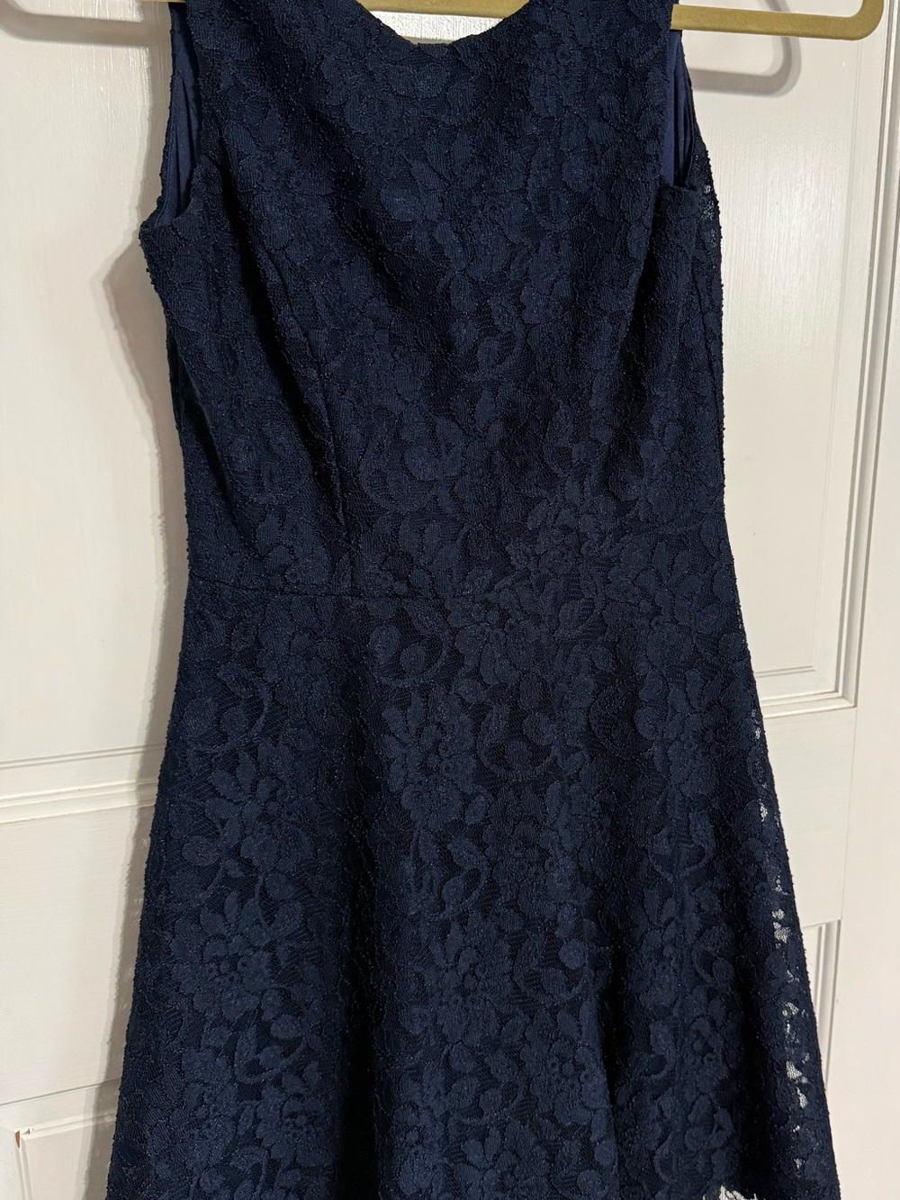 Navy Lace A-Line Women's Dress